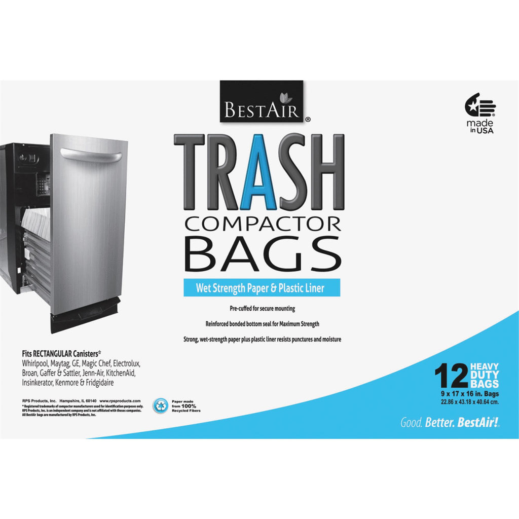 Grrilla Strength - Grrilla Strength Trash Compactor Plastic Bags & Ties, 18  gl (12 count)