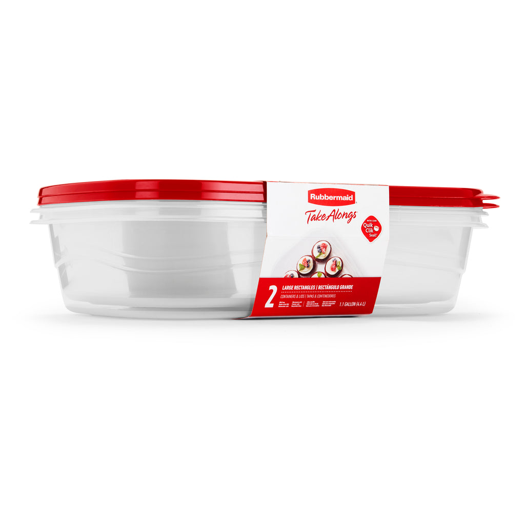 Rubbermaid Red Brilliance Egg Food Storage Container - 2 Pack, Clear