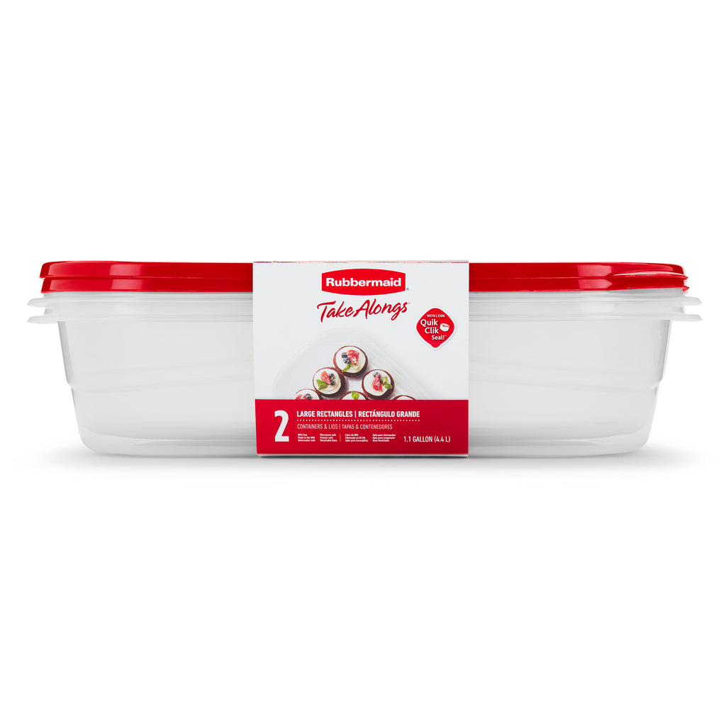 Rubbermaid TakeAlongs 2.9 Cup Deep Square 4-Container Storage Set
